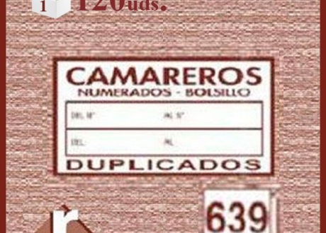 0520639 TALONARIO CAMAREROS MINI, PAQUETE DE 10 UDS.